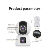 Smart 4k 8MP Indoor Home Security Camera With Dual Lenses, Night Vision, and Two-Way Audio for Real-Time Monitoring