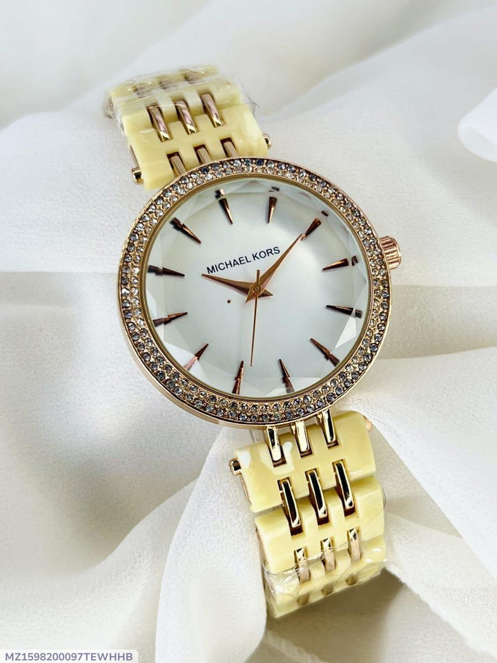 Stylish Women's Quartz Chain Watch - 1 Pc, Water Resistant Timepiece