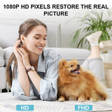 Smart 4k 8MP Indoor Home Security Camera With Dual Lenses, Night Vision, and Two-Way Audio for Real-Time Monitoring