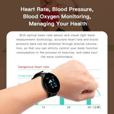 D18 Heart Rate Blood Pressure Smartwatch Color Screen Fitness Tracker Smart Watch IP65 Waterproof