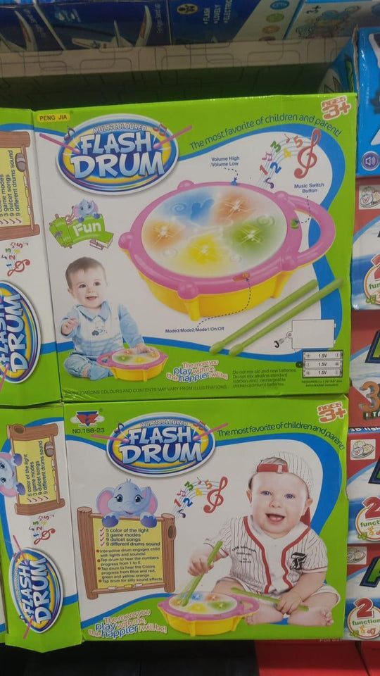 3D Flash Drum For Kids - 1 Pc