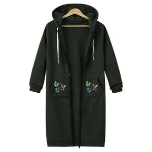 Women's Extra-Long Zipper Hoodie
