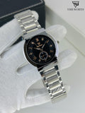 Men's Quartz Chain Strap Watch - 3 Pcs Water Resistant Timepieces
