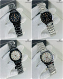 Men's Quartz Chain Strap Watch - 3 Pcs Water Resistant Timepieces