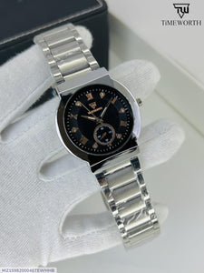Men's Quartz Chain Strap Watch - 3 Pcs Water Resistant Timepieces