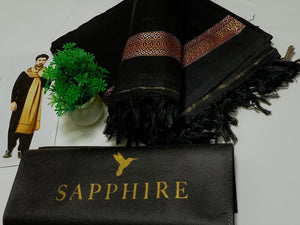 1 Pc Men's Wool Plain Shaw