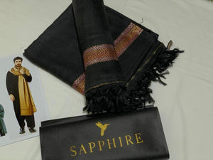 1 Pc Men's Wool Plain Shaw