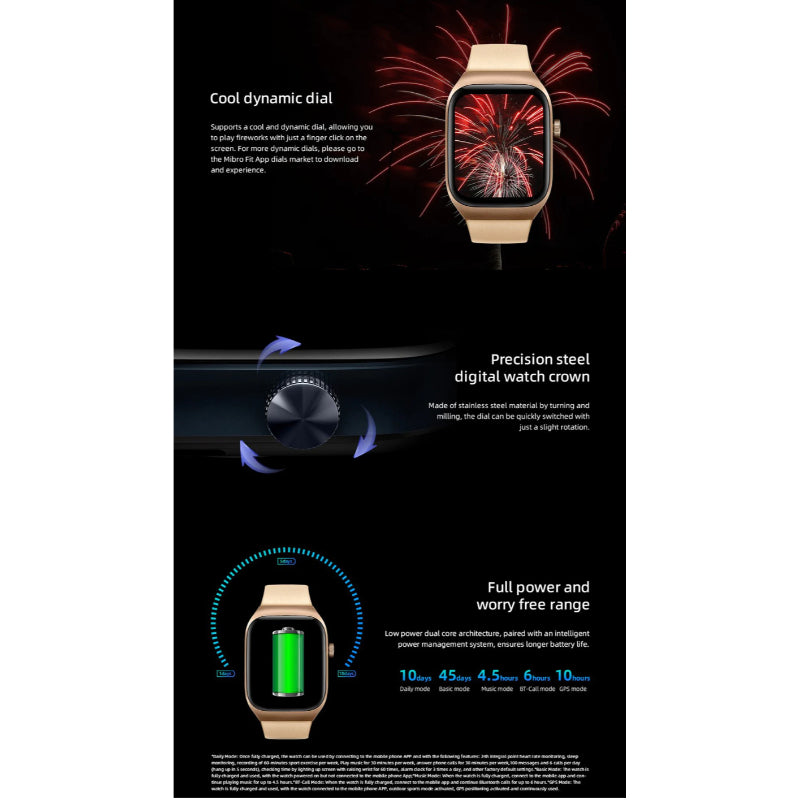 Mibro T2 Dual-Core 2-In-1 Chip 1.75″ AMOLED Screen GPS Satellite Positioning Smartwatch With Dual Straps